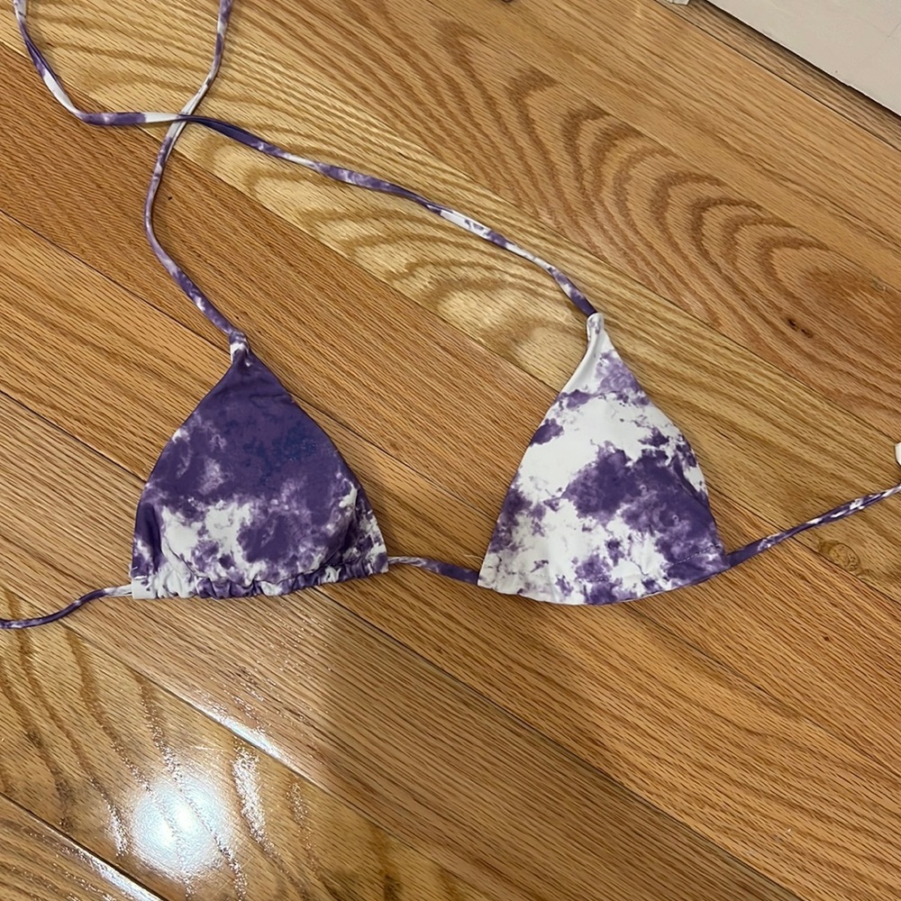 Shein purple tie dye bikini set